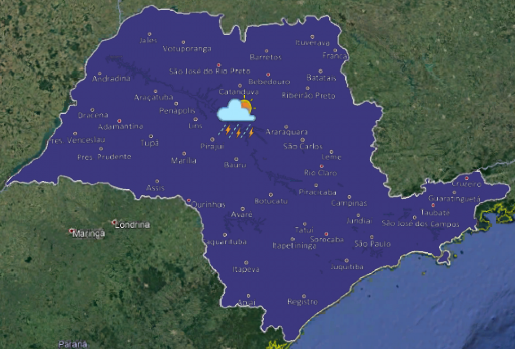 Dias quentes com chuvas; veja previsões da meteorologia para Marília