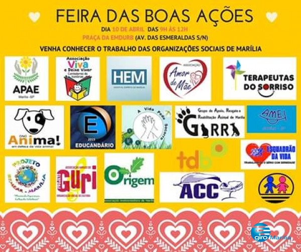 Cidade terá dia e feira de boas ações; veja como participar