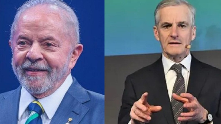 Montagem Lula conversou com o primeiro-ministro da Noruega em julho para falar sobre a cúpula