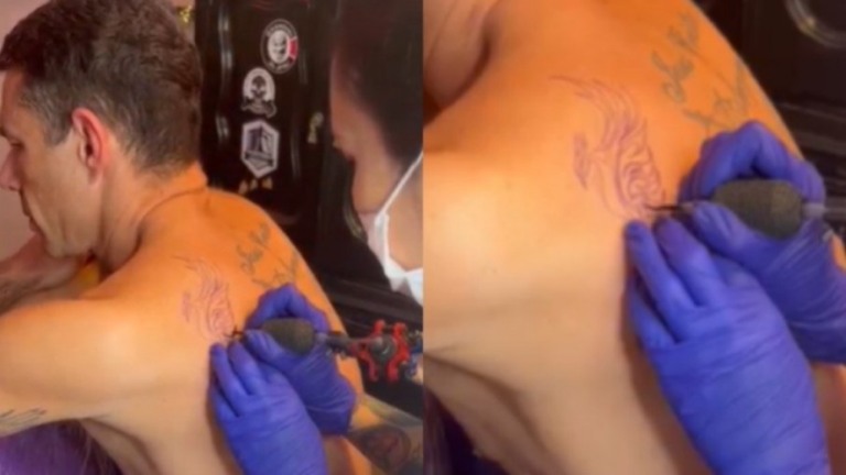 Renascimento? Após se separar de Wanessa, Marcus Buaiz tatua fênix
