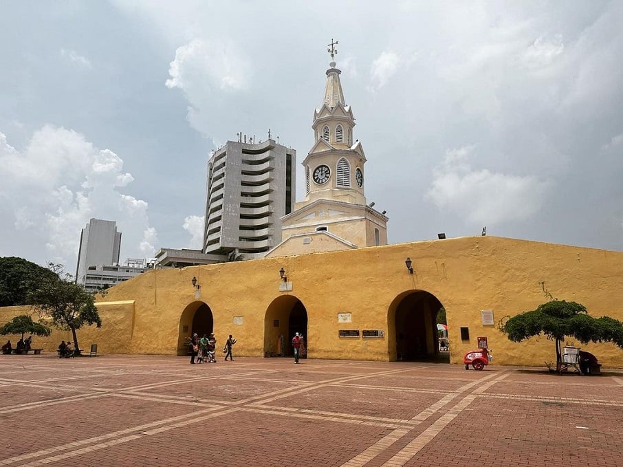 A Torre de Relógio, em Cartagena, na Colômbia. Foto: Reprodução/Instagram 05.07.2023