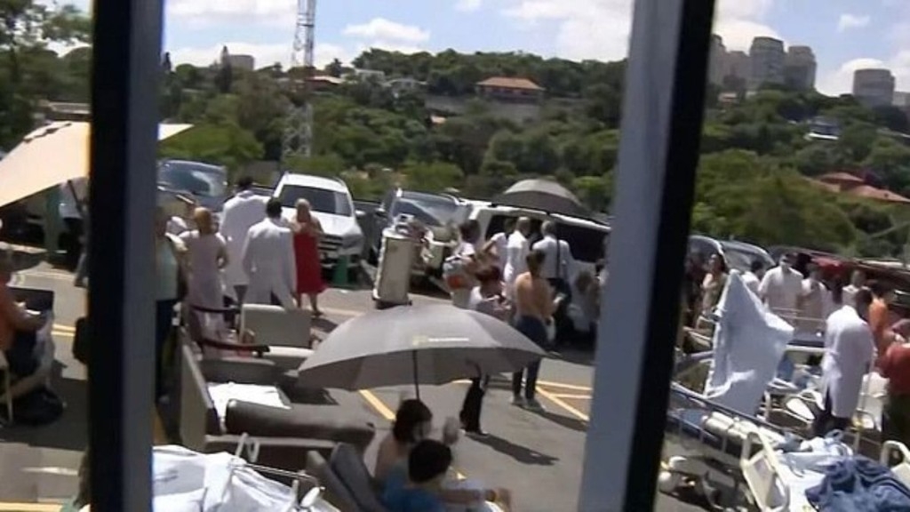 Reprodução/TNH1 – 11.01.2024 O principio de incêndio fez com que os pacientes fossem transferidos para outros hospitais