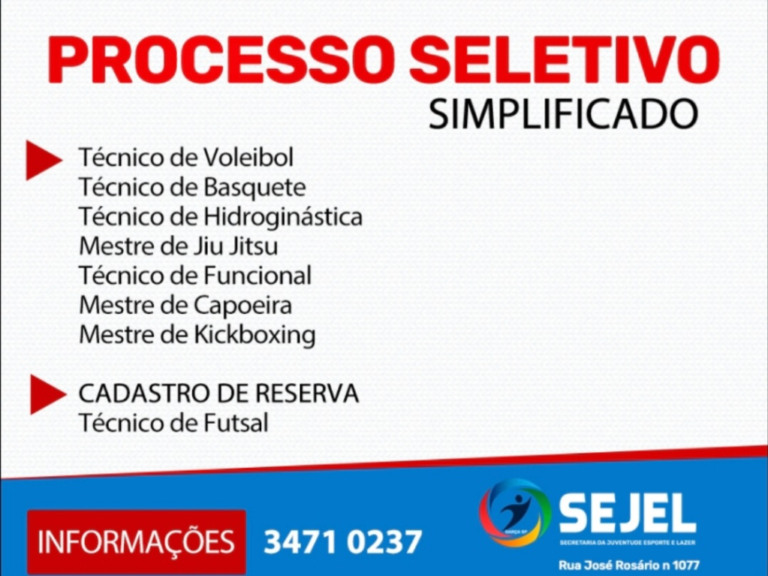 Garça contrata temporários para atividades em esportes