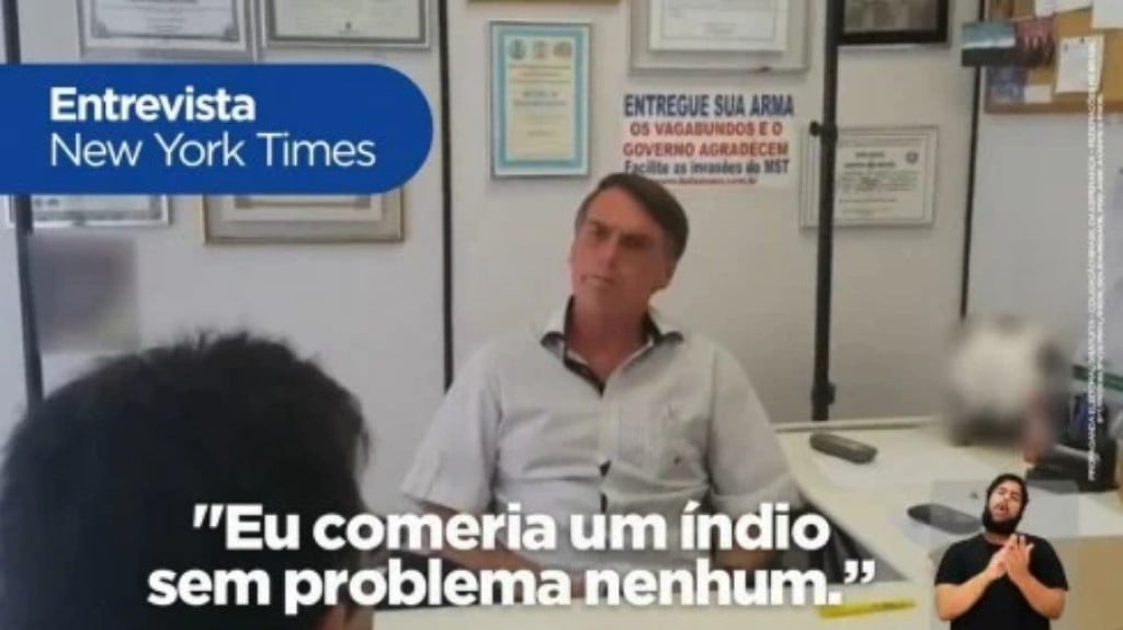 Bolsonaro comenta sobre canibalismo: 'F*** aguentar um trem desse'