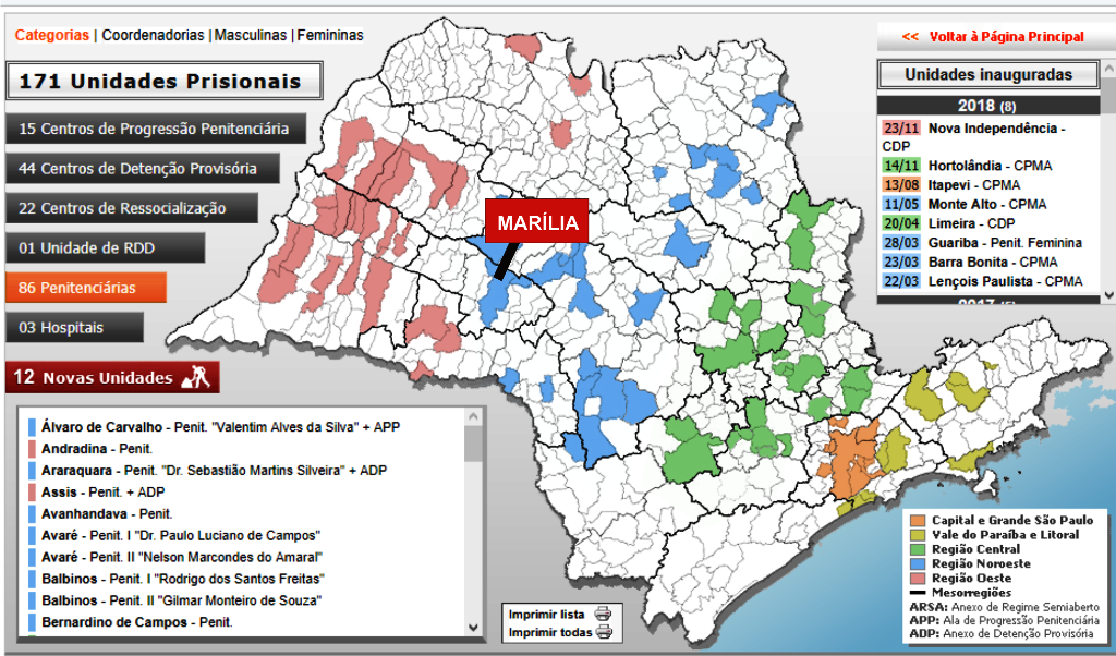 Estado manda presídios e pedágios antes de investimentos; veja mapas