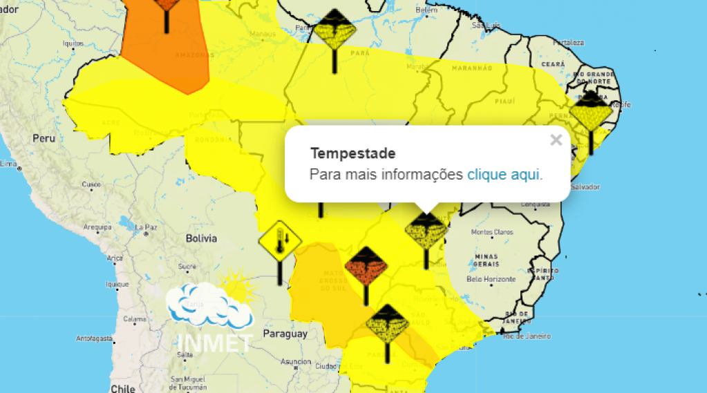 Defesa Civil, Inmet e Climatempo divulgam alertas para risco de chuva