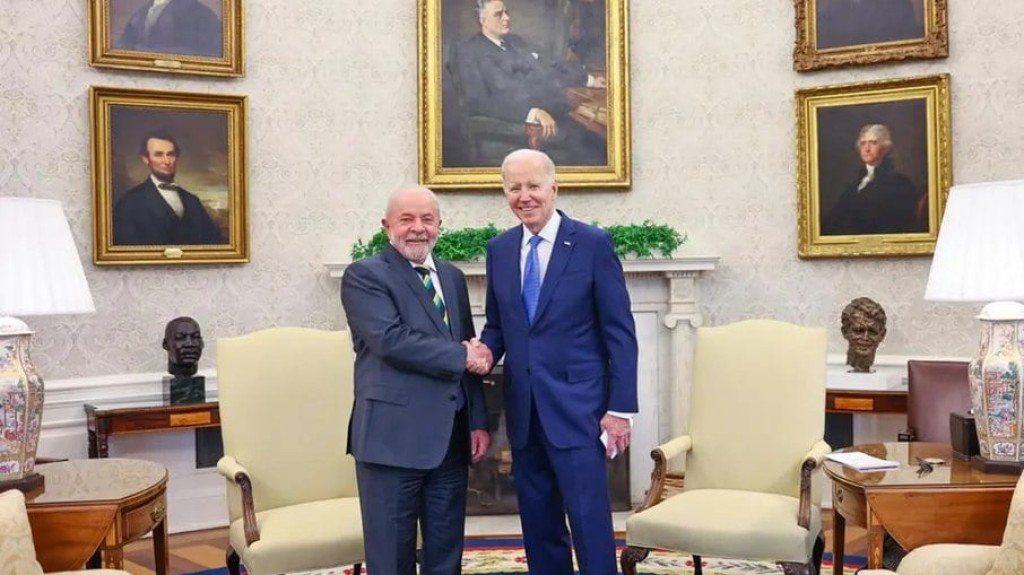 Em reunião com Lula, Biden reforça parceria com o Brasil Em reunião com Lula, Biden reforça parceria com o Brasil