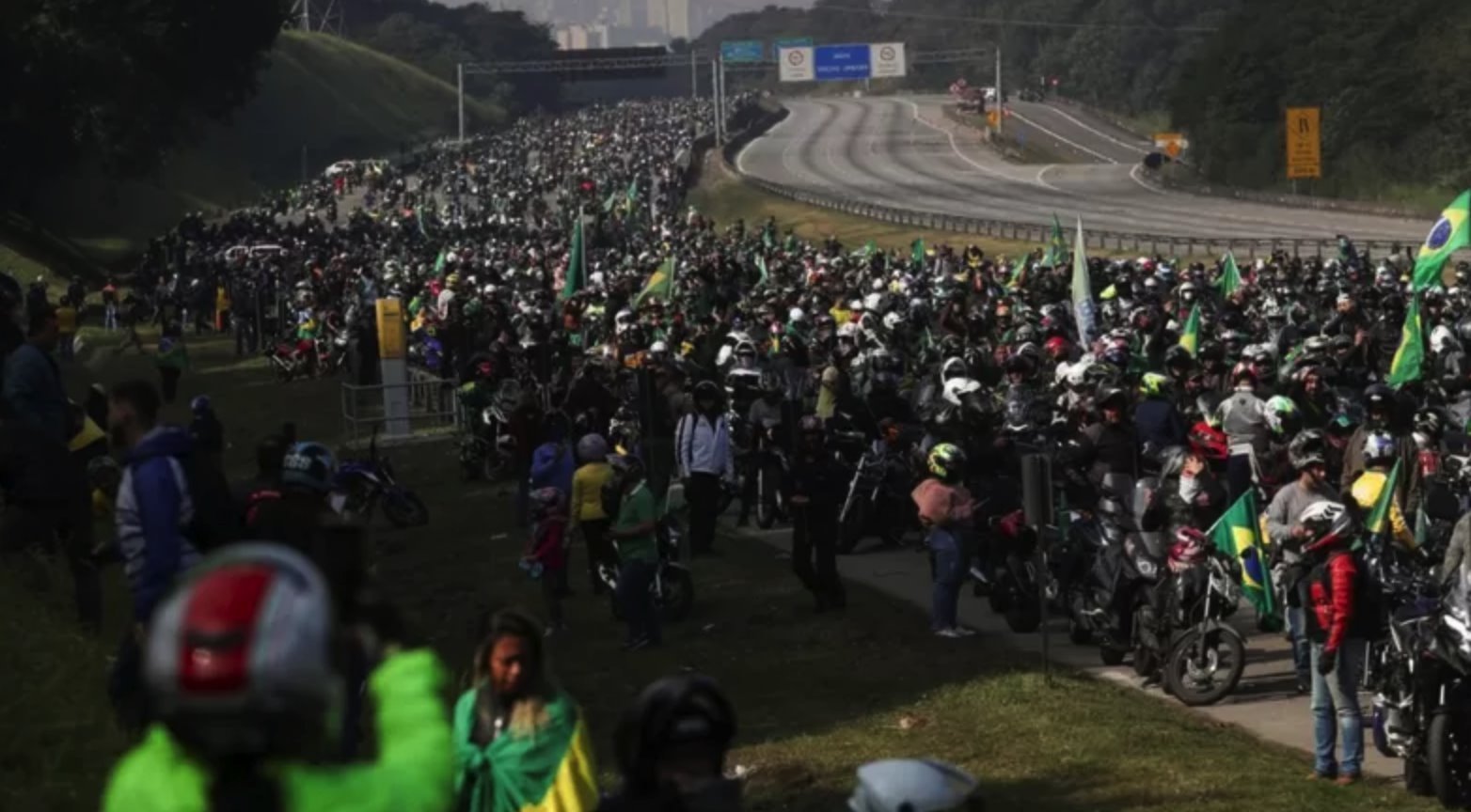 Motociata pro-Bolsonaro em junho de 2021
