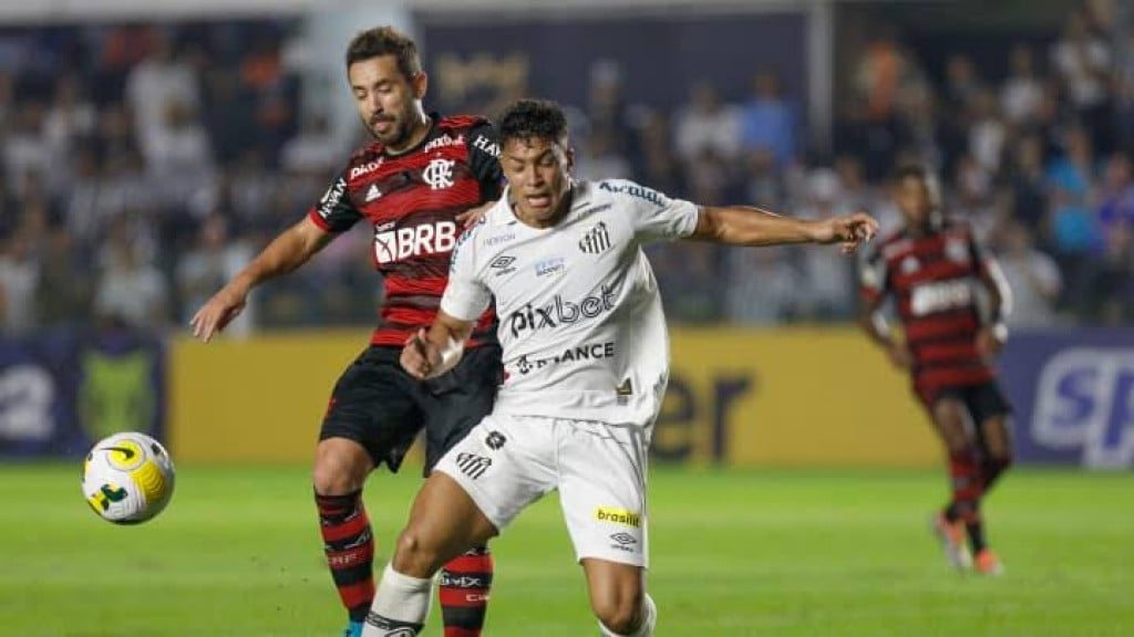 Flamengo vence o Santos por 3 a 2 na Vila Belmiro