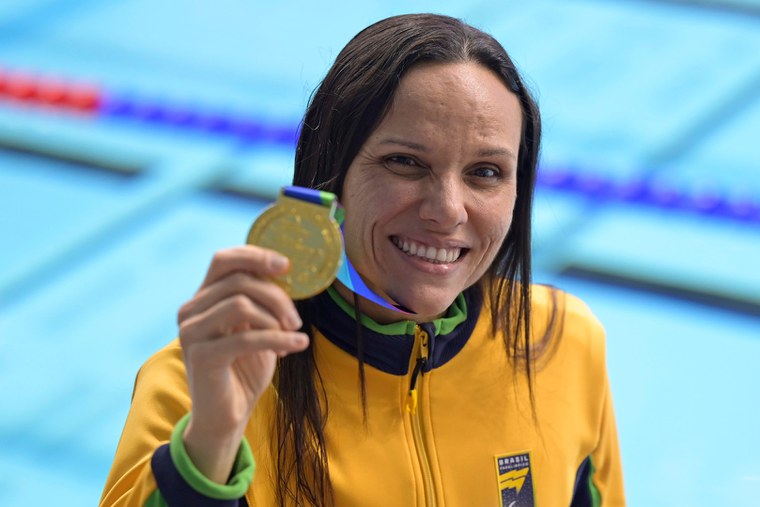 Maria Carolina Santiago já conquistou dois ouros e quebrou um recorde mundial em Manchester. Ela vai disputar oito provas em sete dias. Foto: Douglas Magno / CPB