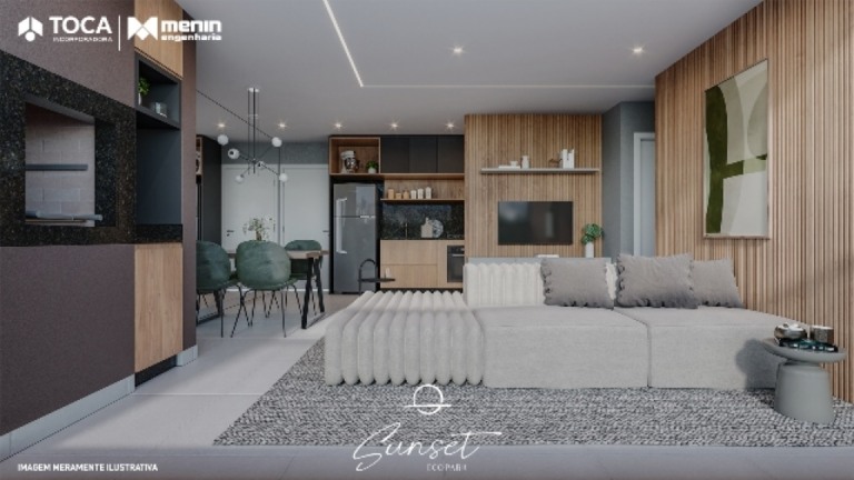 Os apartamentos do residencial oferecem um aproveitamento do espaço social capaz de comportar até 25 pessoas