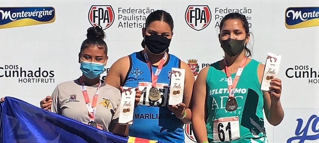 Sub-18 garante Marília no pódio do Paulista Sub-20 de atletismo