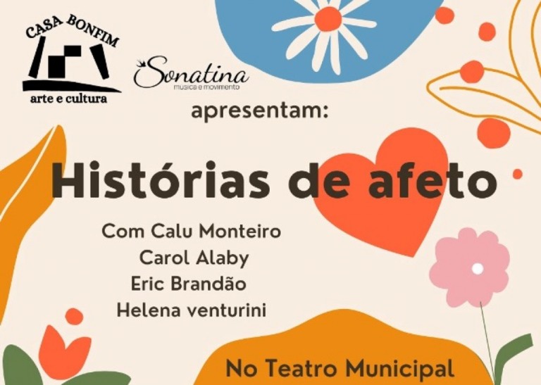 Teatro Municipal terá contação com Histórias de Afeto para adultos e crianças