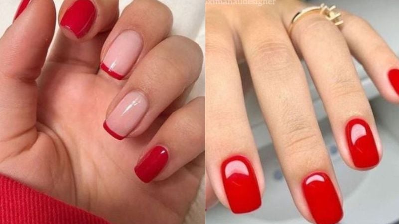 esmalte vermelho