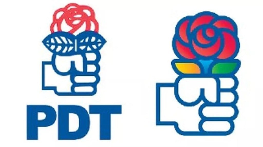 Nova marca: PDT adiciona verde e amarelo à tradicional rosa do partido Nova marca: PDT adiciona verde e amarelo à tradicional rosa do partido