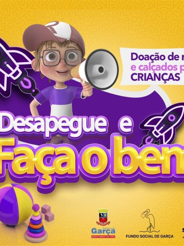 Campanha em Garça pede doação de roupas de crianças