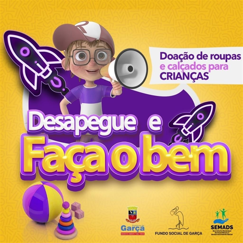Campanha em Garça pede doação de roupas de crianças