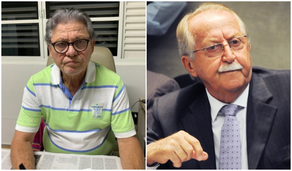 Mario Herrera, do Sindicato de Empregados,e Pedro Pavão, do Sindicato do comércio