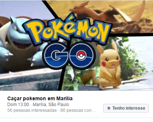 Pokémon Go tem grupos nas ruas, memes e encontros em Marília