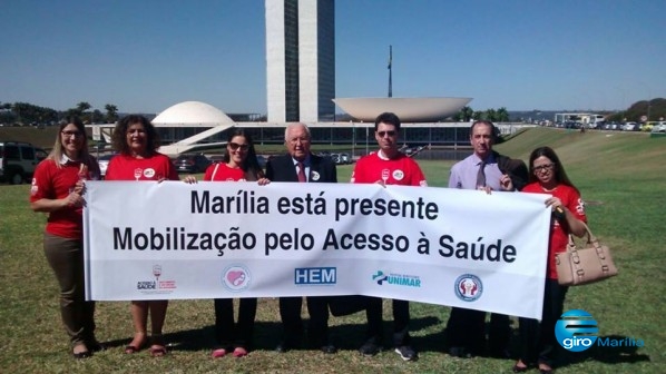 Comitiva de Marília participa em ato de hospitais em Brasília