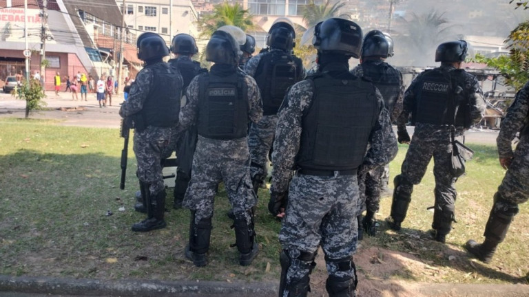 PMERJ/Divulgação Operação da polícia na Ilha do Governador