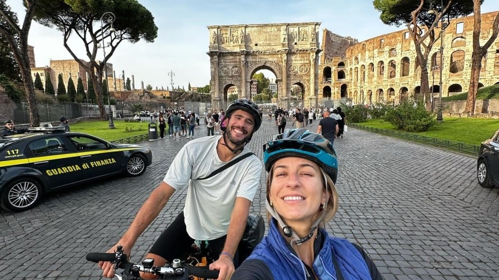 Reprodução/Instagram – 01.12.2023 Nadine e Guilherme viajam de bicicleta pela Europa