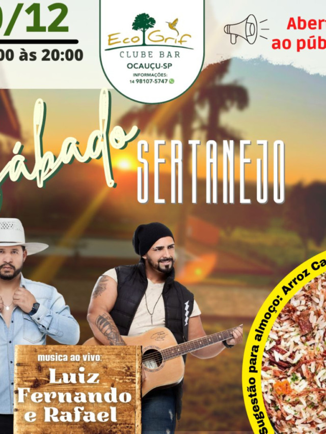 Ecogrif terá show, almoço especial e lançamento de música neste sábado em Ocauçu