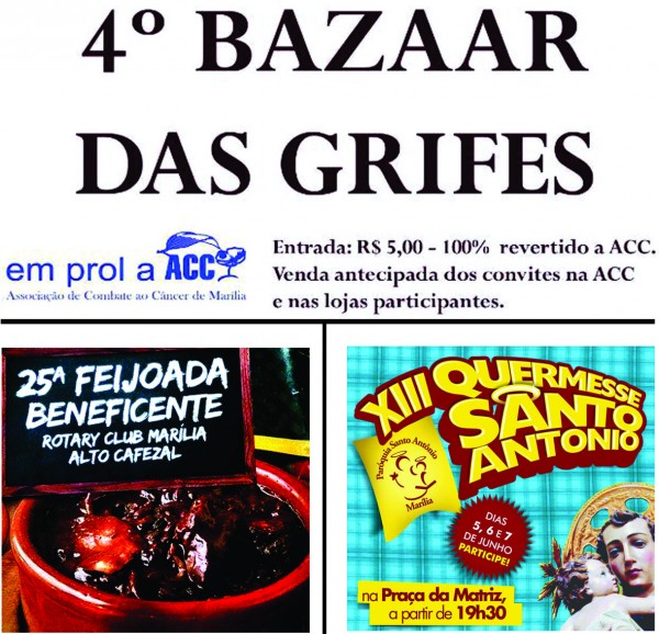 Bazar de grandes marcas, feijoada e quermesse; corrente do bem tem agenda cheia, participe