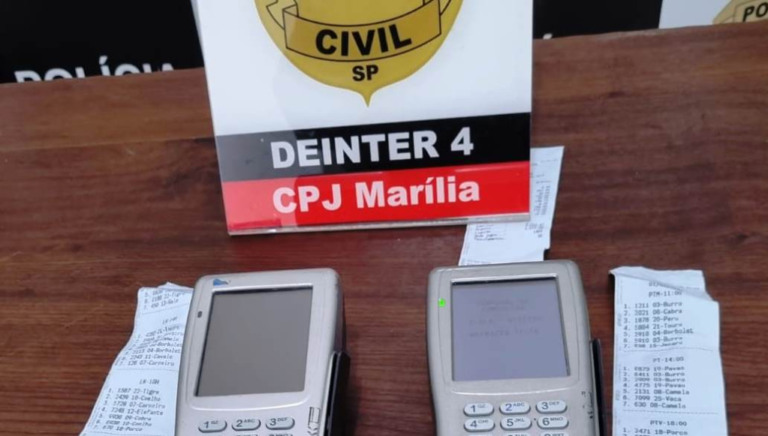 Pressão contra jogo do bicho apreende máquinas e anotações em Marília