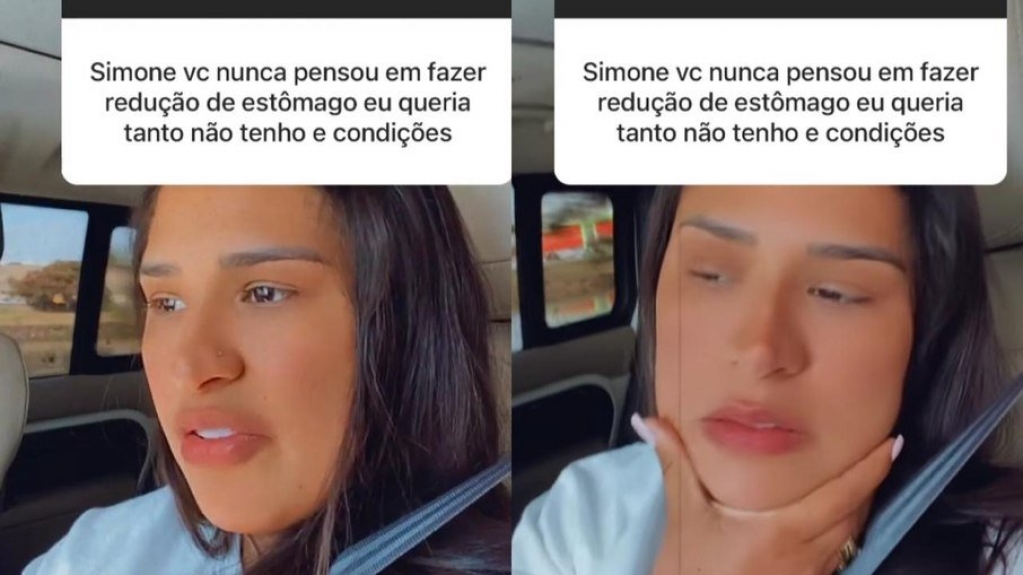 Simone descarta cirurgia para reduzir estômago: "Tenho muito medo"