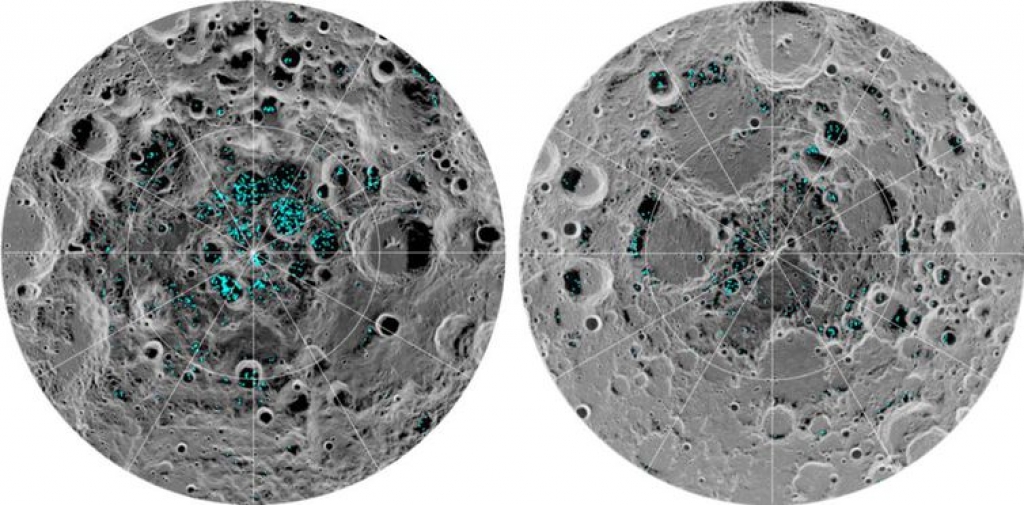 Nasa identifica grandes depósitos de gelo na Lua