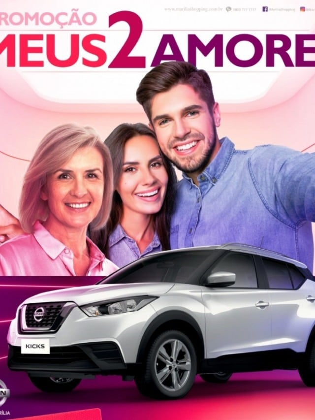 Marília Shopping sorteia Nissan Kicks 0Km na campanha ‘Meus Dois Amores’