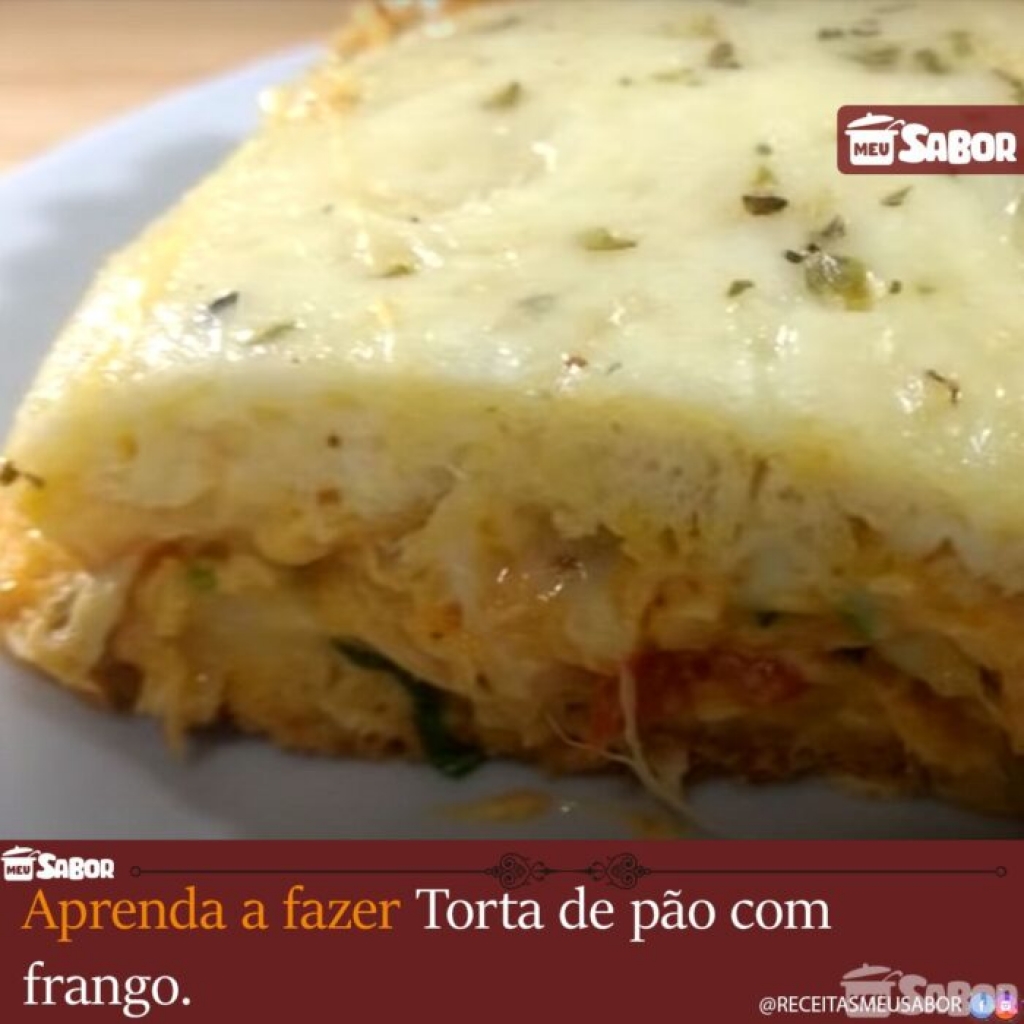 Torta de pão com frango