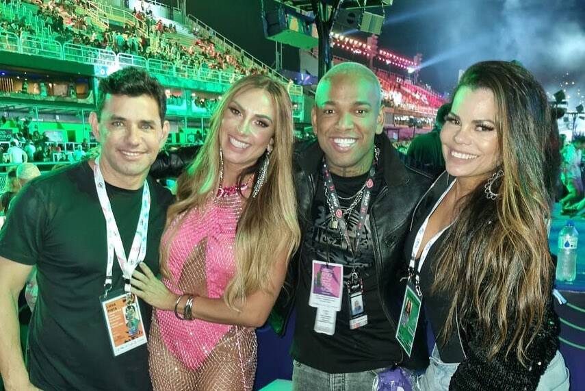 Nicole Bahls e namorado durante noite de Carnaval no Rio. Foto: Reprodução/Instagram