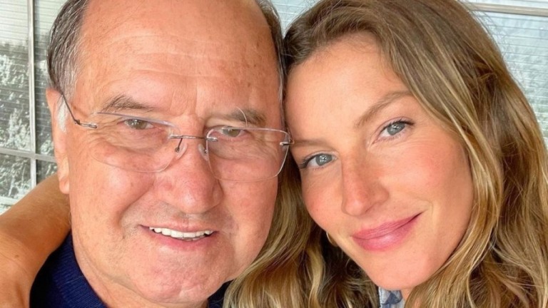 Gisele Bündchen celebra o aniversário de 73 anos do pai