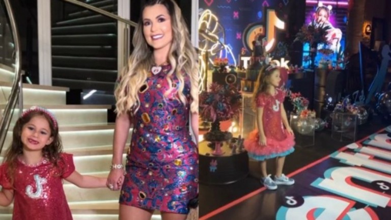 Festa da filha de Deolane Bezerra tem TikTok como tema