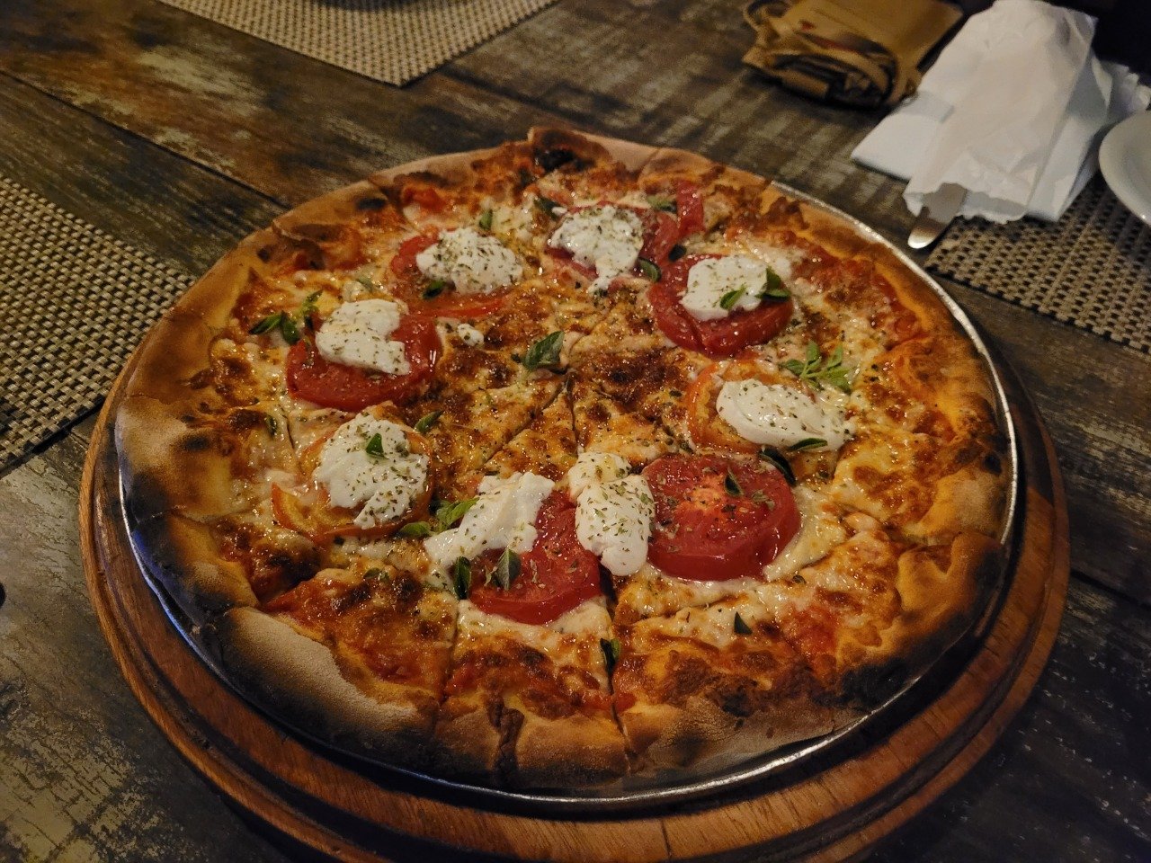 Pizza marguerita com mussarela de búfala. Foto: Miguel Trombini/iG Turismo