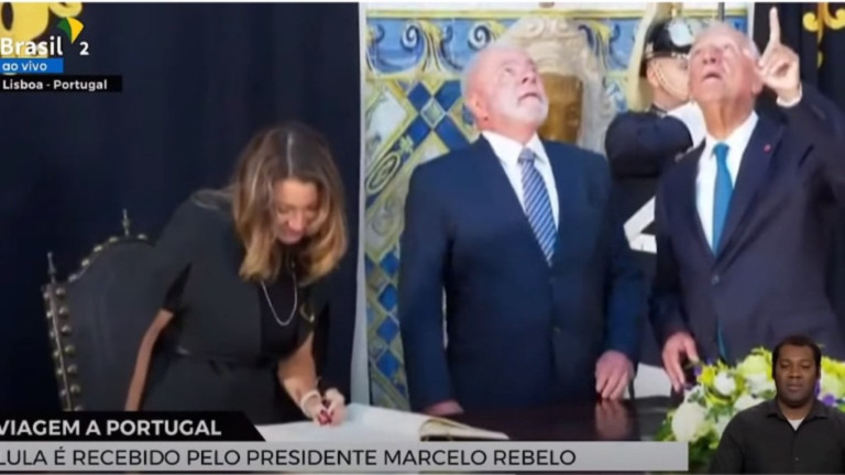 Ricardo Stuckert Lula é recebido pelo presidente de Portugal, Marcelo Rebelo de Sousa