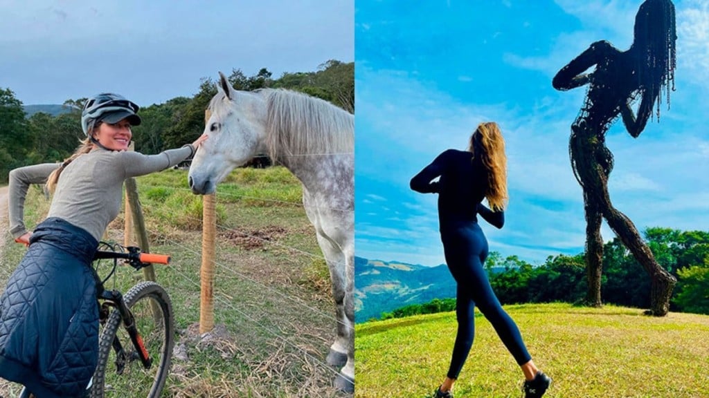 Reprodução/Instagram 07.08.2023 Gisele Bündchen curte dias de descanso em Minas Gerais