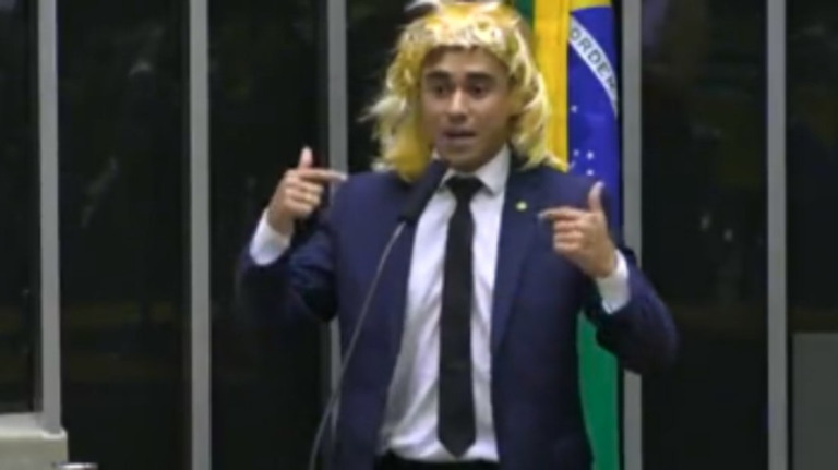 Vídeo: deputado Nikolas Ferreira faz discurso transfóbico na Câmara