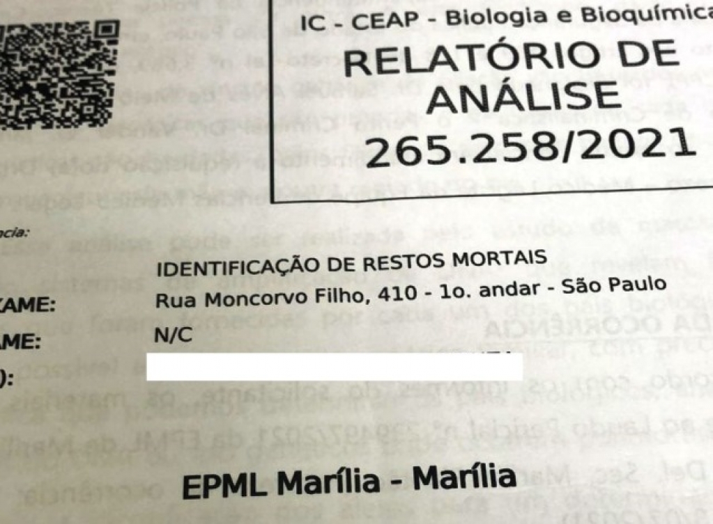 Exames identificam homem carbonizado em Marília; laudo já descartou crime Exames identificam homem carbonizado em Marília; laudo já descartou crime