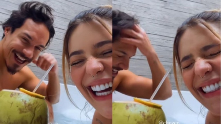 Eliezer e Viih Tube passam Dia dos Namorados juntos em spa