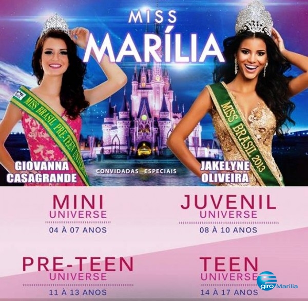 Acaba hoje prazo de inscrições para Miss Mini, Juvenil, Pré-Teen e Teen