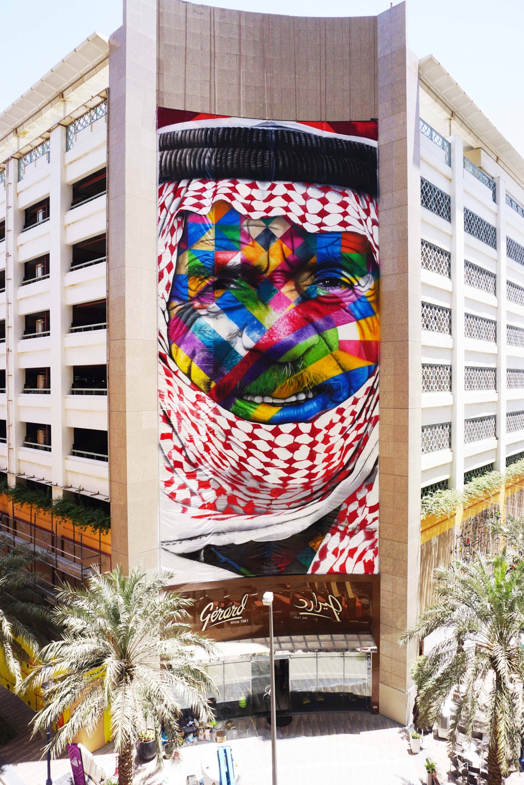 Obra de Kobra em Dubai. Foto: Reprodução