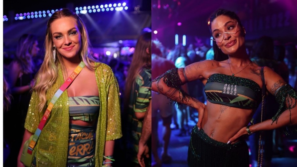 Aline Campos e Bárbara Heck curtem camarote de Carnaval no RJ Aline Campos e Bárbara Heck curtem camarote de Carnaval no RJ