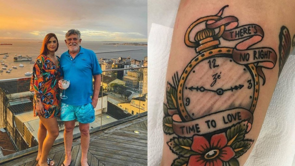Carol Junger faz tatuagem em homenagem a José de Abreu Carol Junger faz tatuagem em homenagem a José de Abreu