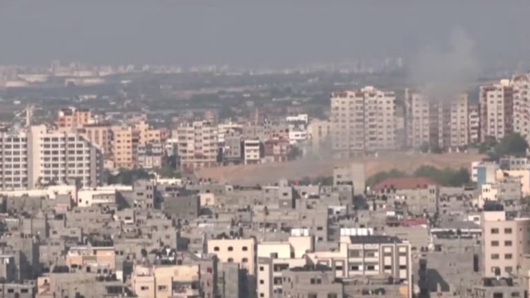 Reprodução / CNN Brasil – 10.10.2023 Bombardeios atingem a Faixa de Gaza