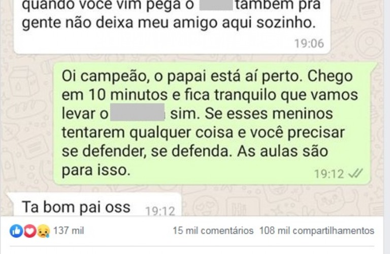 Criança defende amigo de bullying em festa de Marília e viraliza