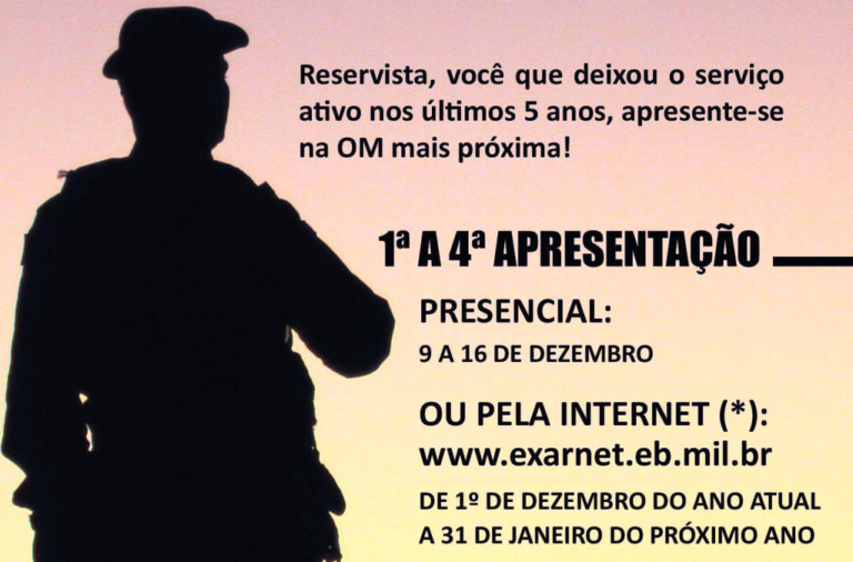 Junta Militar de Marília convoca reservistas para exercício de apresentação