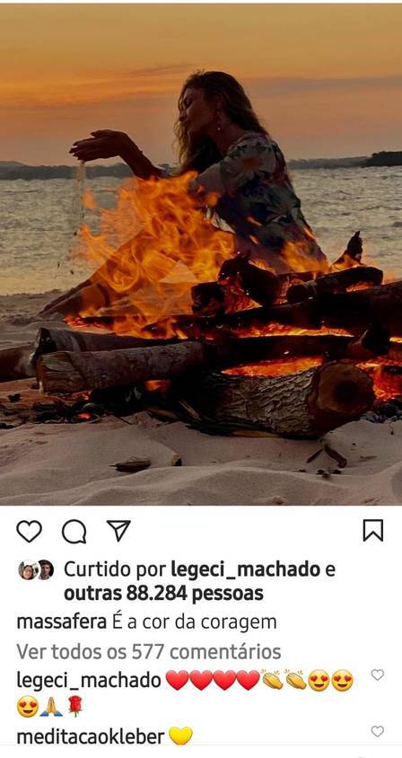 Comentários da sogra de Grazi Massafera. Foto: Instagram